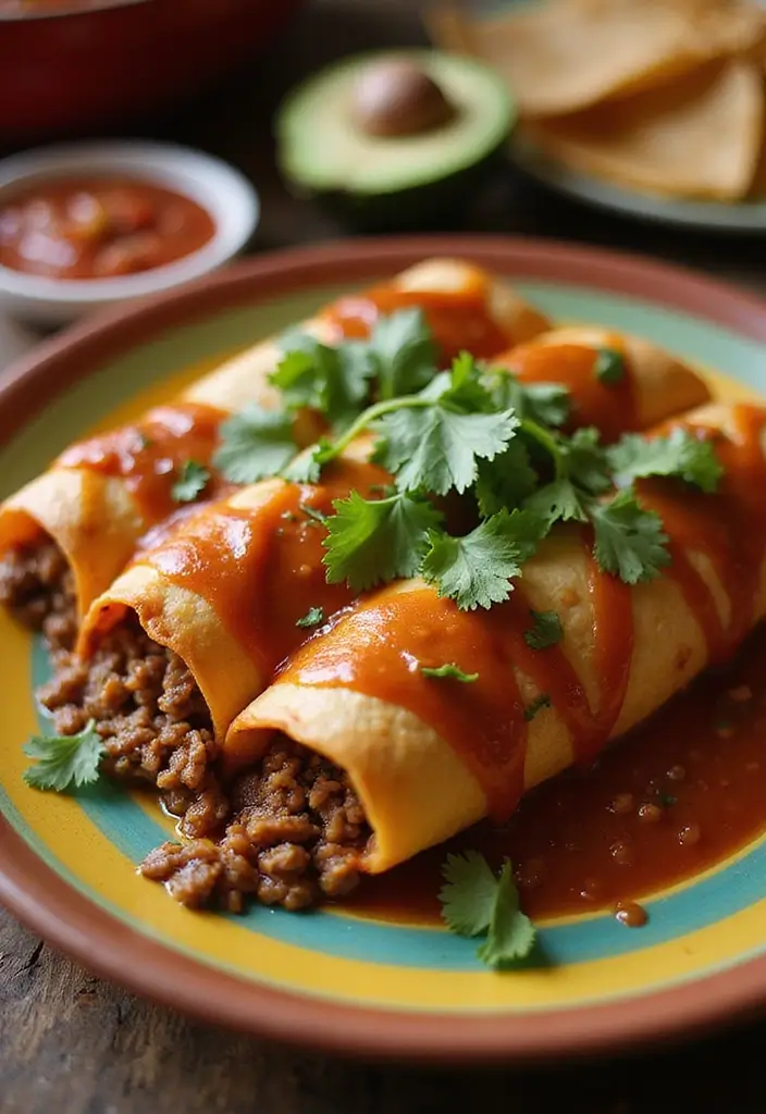 27 Ground Beef Slow Cooker Dinner Recipes for Busy Nights - 14. Ground Beef Enchiladas