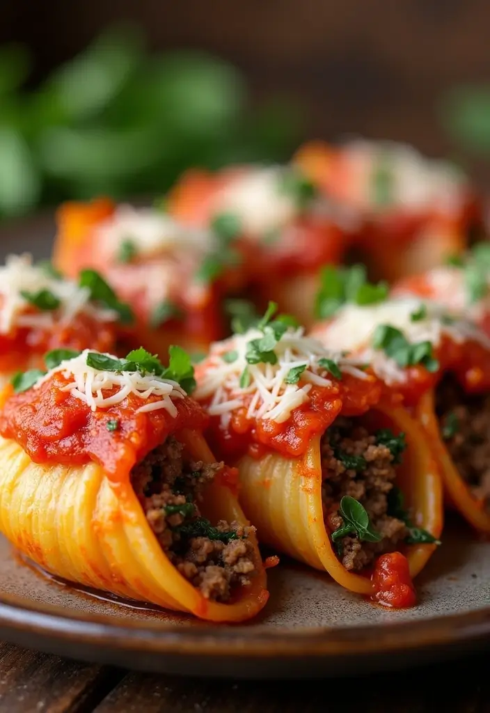 27 Ground Beef Slow Cooker Dinner Recipes for Busy Nights - 22. Ground Beef and Spinach Stuffed Shells