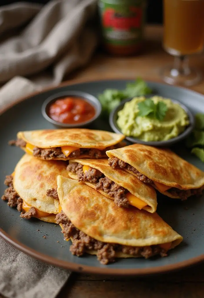 27 Ground Beef Slow Cooker Dinner Recipes for Busy Nights - 9. Beef Quesadillas