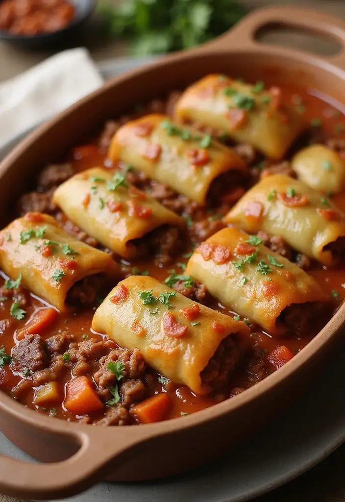 27 Ground Beef and Bacon Recipes That Make Dinner Fun - 10. Bacon and Beef Stuffed Cabbage Rolls