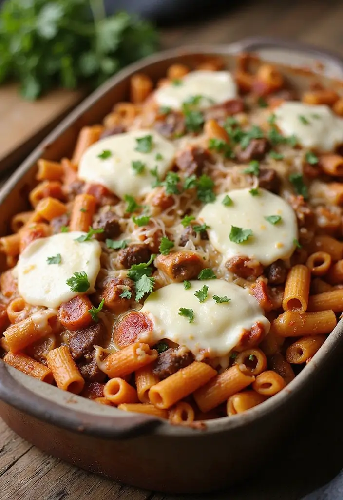 27 Ground Beef and Bacon Recipes That Make Dinner Fun - 12. Beef and Bacon Pasta Bake