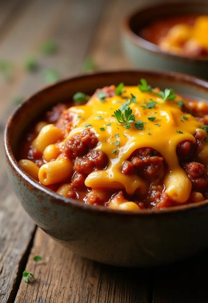 27 Ground Beef and Bacon Recipes That Make Dinner Fun - 27. Bacon Beef Chili Mac