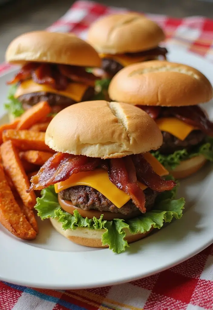 27 Ground Beef and Bacon Recipes That Make Dinner Fun - 5. Loaded Bacon Burgers
