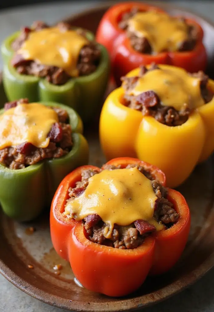 27 Ground Beef and Bacon Recipes That Make Dinner Fun - 6. Ground Beef and Bacon Stuffed Peppers