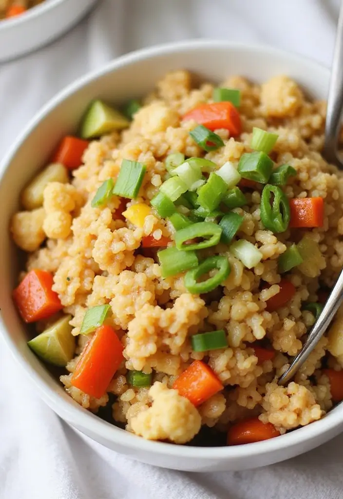 27 High Protein Low Carb Dinner Recipes for Weight Loss - 2. Cauliflower Fried Rice