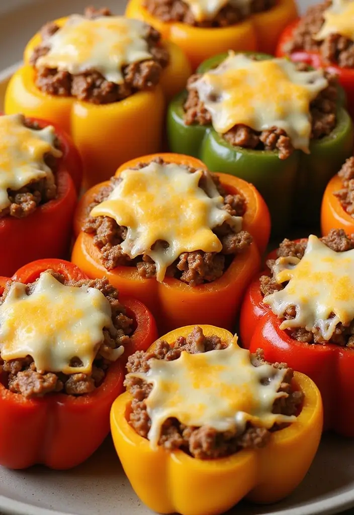 27 High Protein Low Carb Dinner Recipes for Weight Loss - 20. Stuffed Bell Peppers