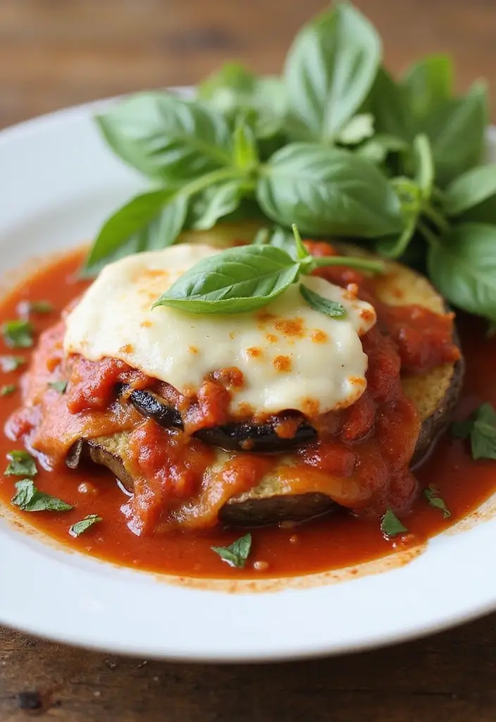 27 High Protein Low Carb Dinner Recipes for Weight Loss - 7. Eggplant Parmesan (Low Carb Version)