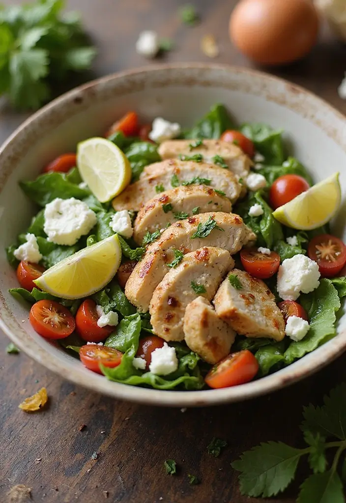 27 Low Carb Dinner Recipes the Whole Family Can Enjoy - 11. Greek Salad with Grilled Chicken