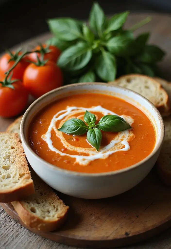 27 Low Carb Dinner Recipes the Whole Family Can Enjoy - 17. Creamy Tomato Basil Soup