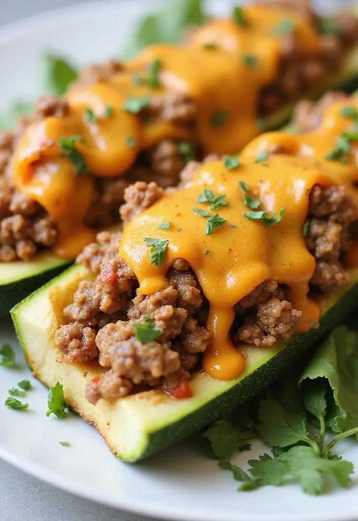 27 Low Carb Dinner Recipes the Whole Family Can Enjoy - 18. Stuffed Zucchini Boats