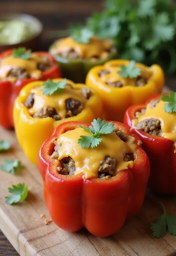 27 Low Carb Dinner Recipes the Whole Family Can Enjoy - 3. Taco-Stuffed Bell Peppers