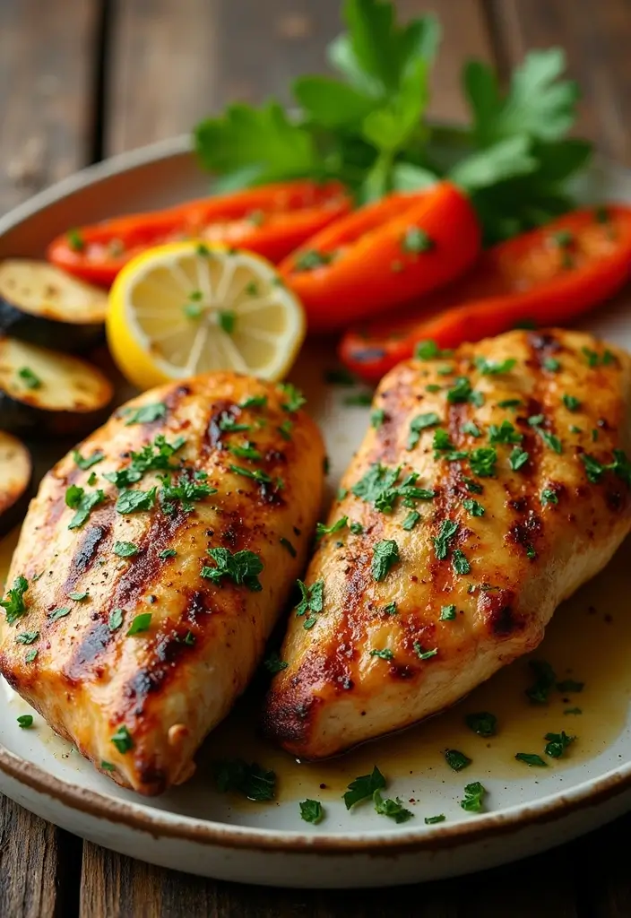 27 Low Carb Dinner Recipes the Whole Family Can Enjoy - 8. Lemon Herb Grilled Chicken