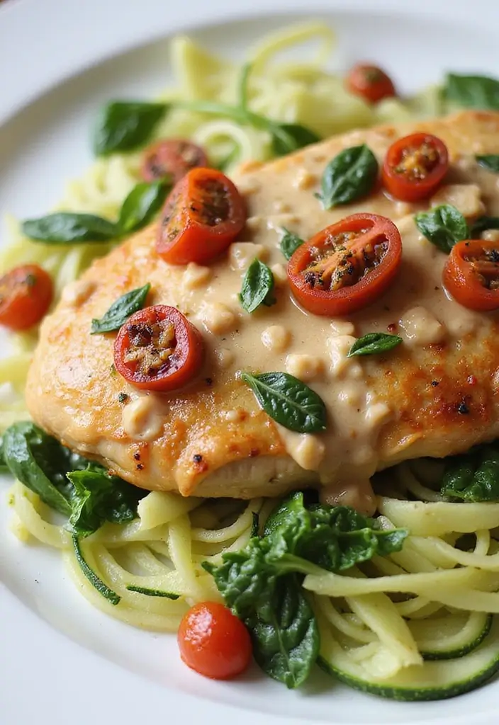 27 Low Carb Dinner Recipes the Whole Family Can Enjoy - 9. Creamy Tuscan Chicken