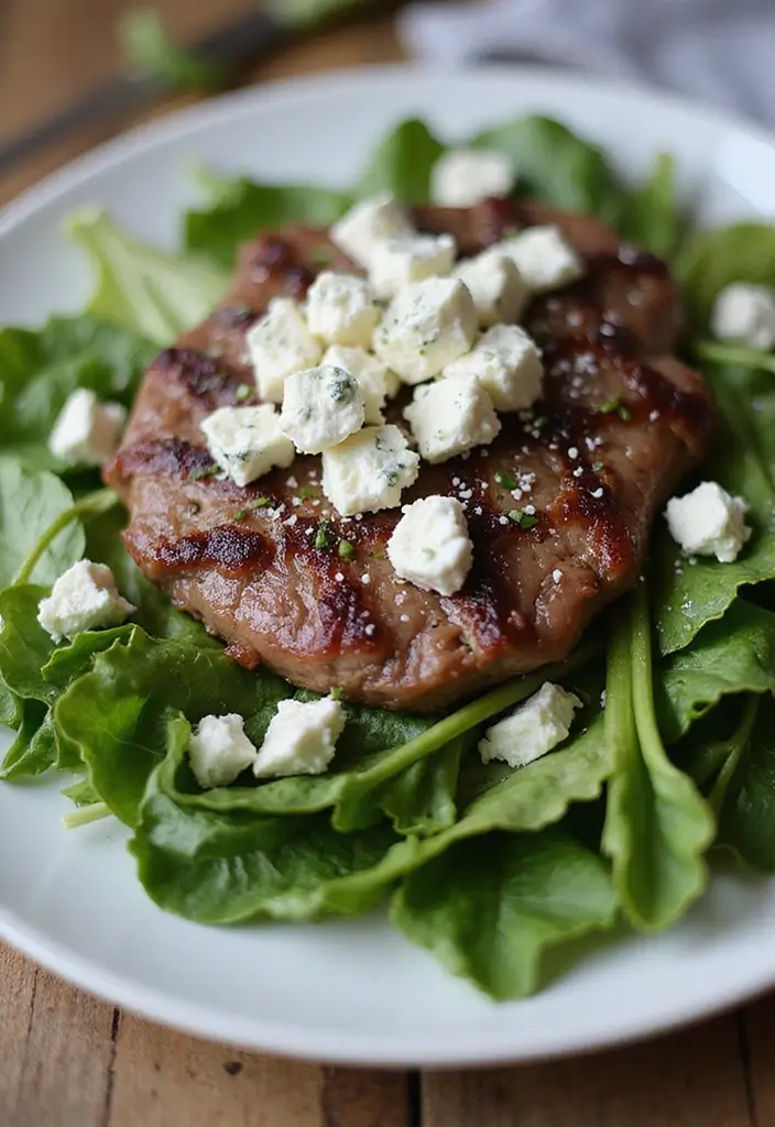 27 Low Carb Steak Recipes Perfect for Dinner Plans - 10. Steak and Blue Cheese Salad