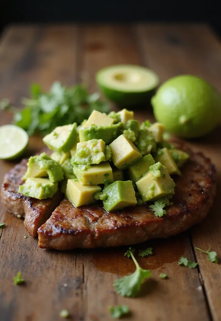 27 Low Carb Steak Recipes Perfect for Dinner Plans - 16. Steak with Avocado Salsa