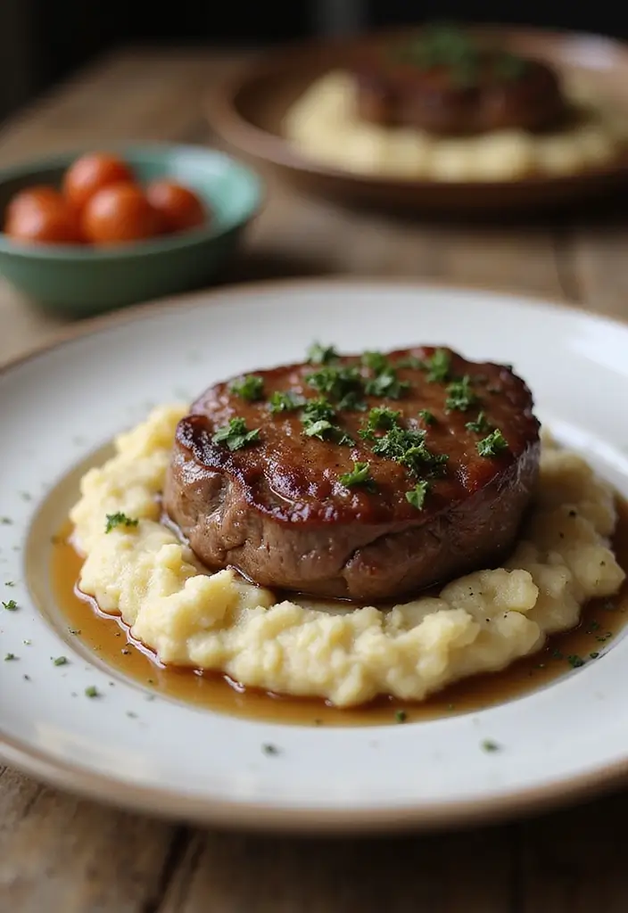 27 Low Carb Steak Recipes Perfect for Dinner Plans - 17. Steak and Cauliflower Mash
