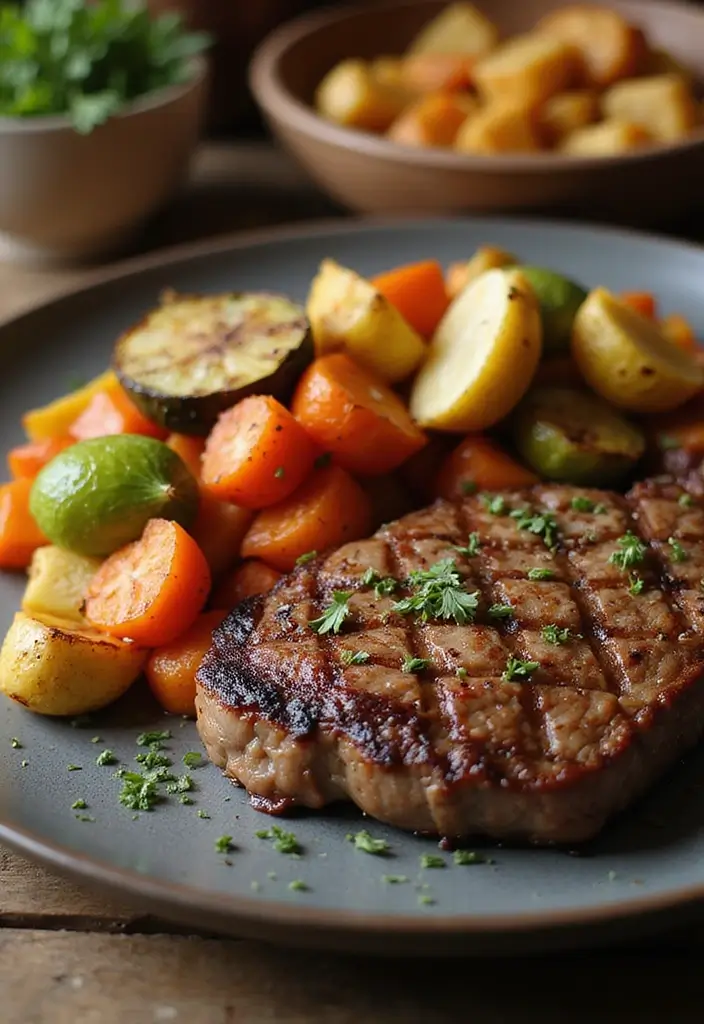 27 Low Carb Steak Recipes Perfect for Dinner Plans - 25. Steak and Roasted Veggies