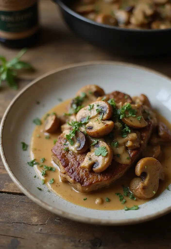 27 Low Carb Steak Recipes Perfect for Dinner Plans - 9. Creamy Mushroom Steak