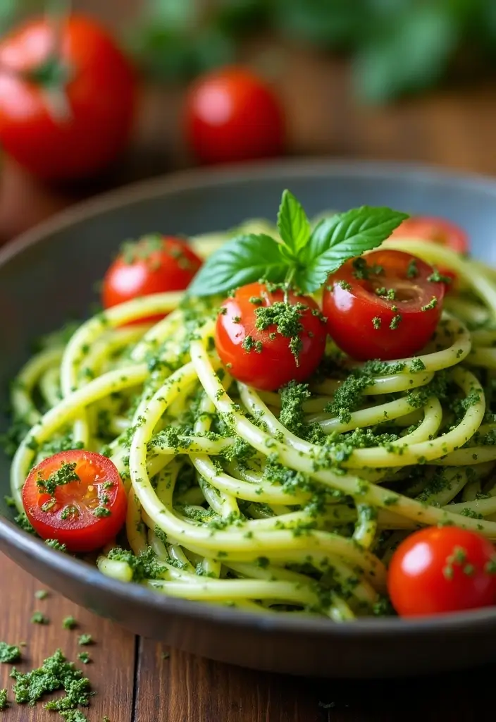 27 Quick and Easy Winter Dinner Recipes to Stay Warm - 16. Zucchini Noodles with Pesto