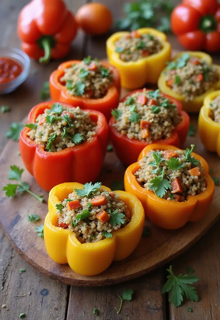 27 Quick and Easy Winter Dinner Recipes to Stay Warm - 20. Quinoa Stuffed Peppers