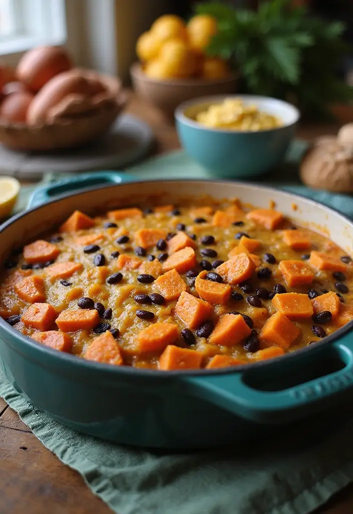 28 Easy 4 Ingredient Casserole Recipes for Dinner Tonight - 14. Sweet Potato and Black Bean Casserole