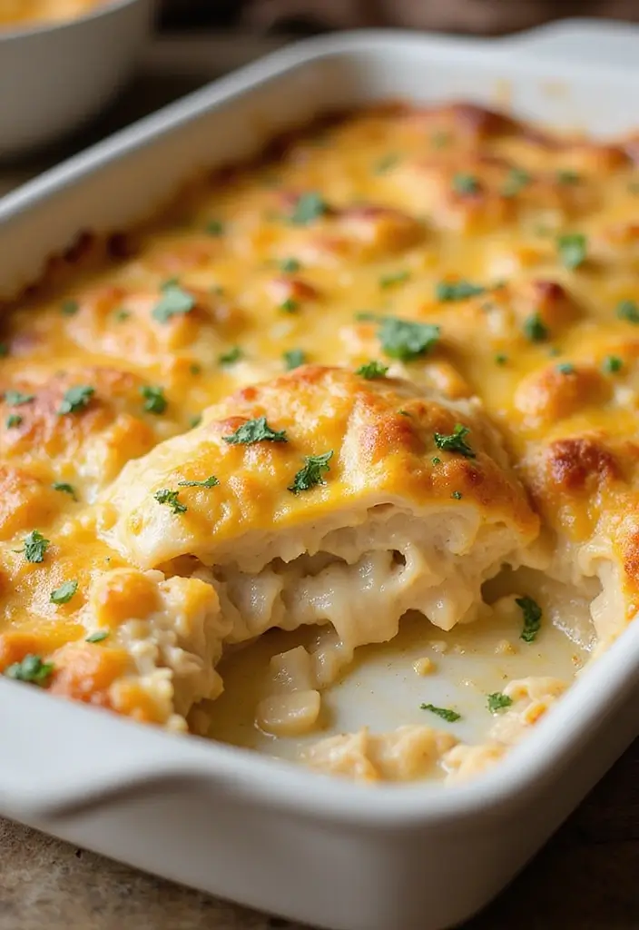 28 Easy 4 Ingredient Casserole Recipes for Dinner Tonight - 15. Ranch Chicken Casserole