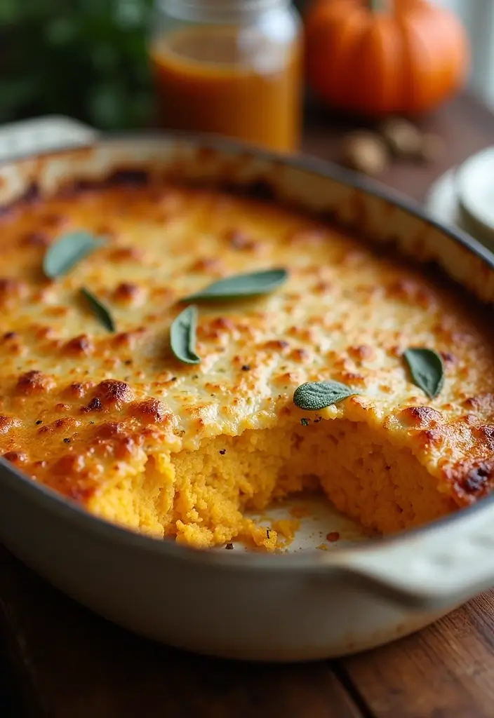28 Easy 4 Ingredient Casserole Recipes for Dinner Tonight - 21. Pumpkin and Sage Casserole