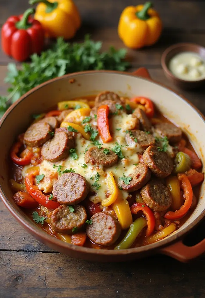 28 Easy 4 Ingredient Casserole Recipes for Dinner Tonight - 5. Italian Sausage and Peppers Casserole