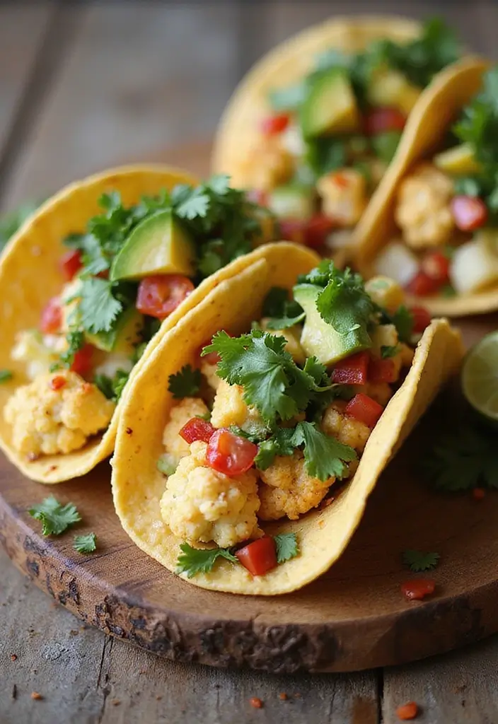 28 Easy Cheap Dinner Recipes for Two on a Budget - 11. Cauliflower Tacos