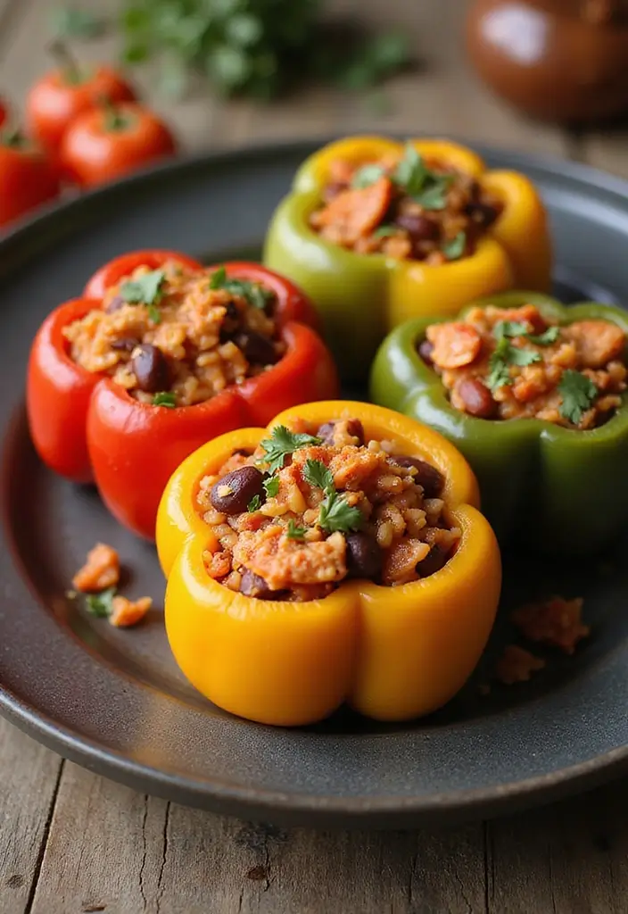 28 Easy Cheap Dinner Recipes for Two on a Budget - 27. Stuffed Bell Peppers