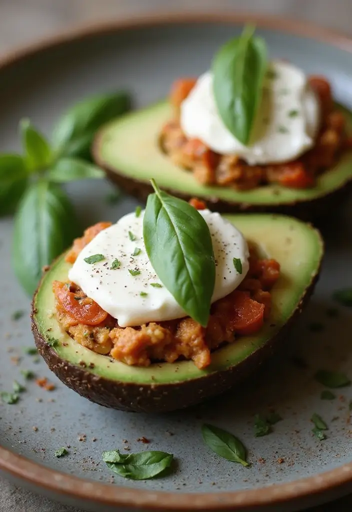 28 Easy Cheap Dinner Recipes for Two on a Budget - 7. Caprese Stuffed Avocados
