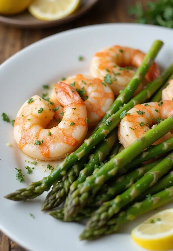 28 Easy Dinner Recipes for Two That Are Perfect Any Night - 1. Lemon Garlic Shrimp with Asparagus