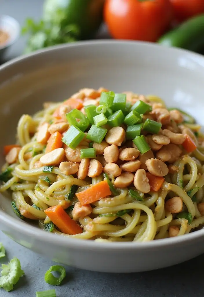 28 Easy Dinner Recipes for Two That Are Perfect Any Night - 10. Thai Peanut Zucchini Noodles
