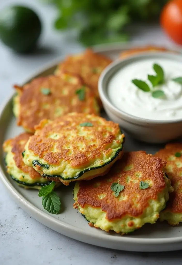 28 Easy Dinner Recipes for Two That Are Perfect Any Night - 21. Zucchini Fritters with Yogurt Dip