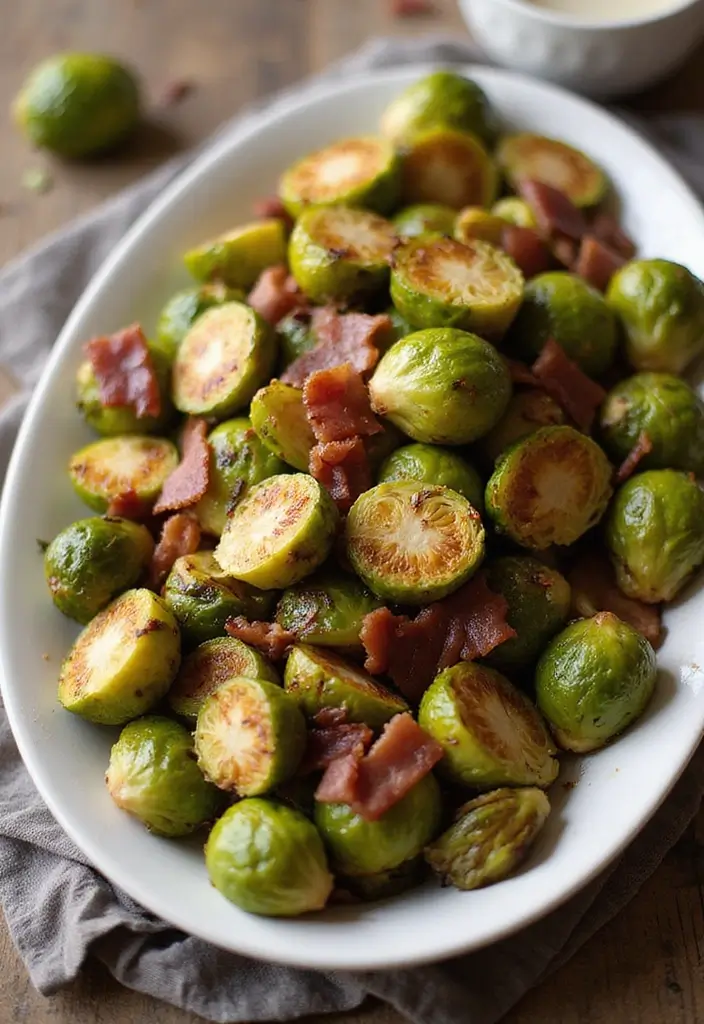 28 Easy Dinner Recipes for Two That Are Perfect Any Night - 22. Roasted Brussels Sprouts with Bacon