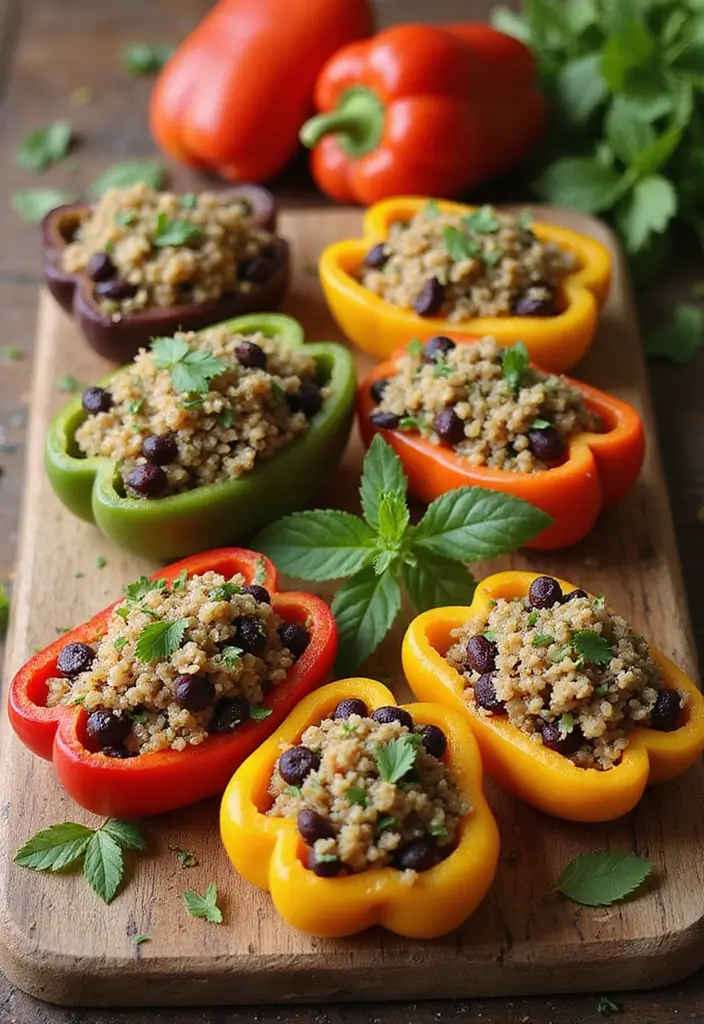 28 Easy Dinner Recipes for Two That Are Perfect Any Night - 3. Quinoa and Black Bean Stuffed Peppers