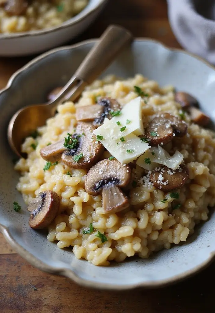 28 Easy Dinner Recipes for Two That Are Perfect Any Night - 5. Mushroom Risotto for Two