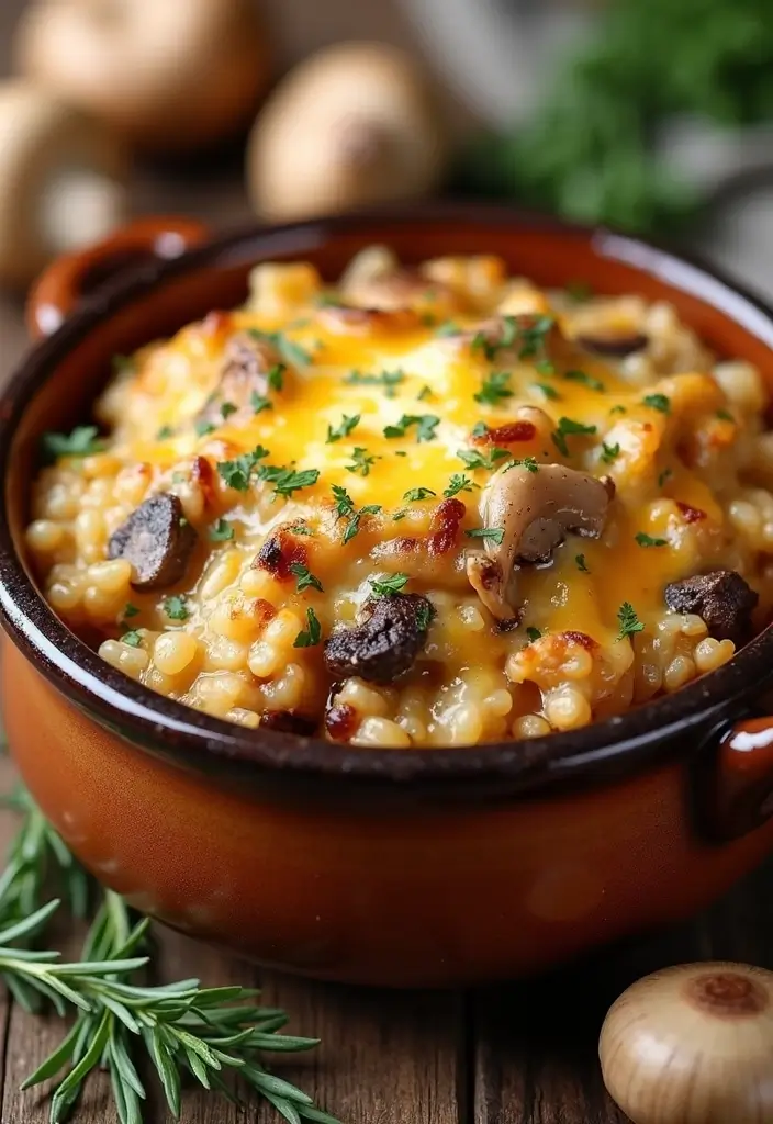 28 Ground Beef and Rice Recipes That Make Dinner Easy - 10. Beef and Mushroom Rice Bake