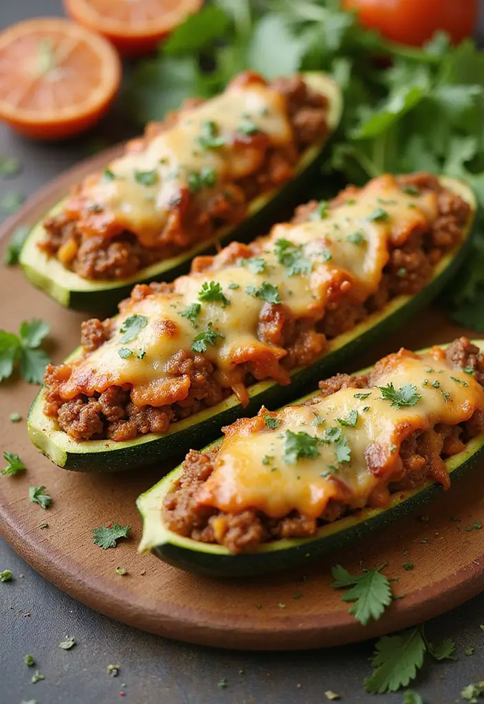 28 Ground Beef and Rice Recipes That Make Dinner Easy - 12. Ground Beef and Cheese Stuffed Zucchini