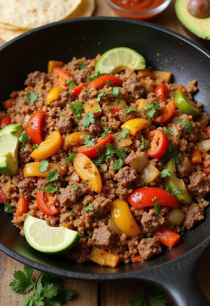 28 Ground Beef and Rice Recipes That Make Dinner Easy - 16. Ground Beef and Rice Fajitas