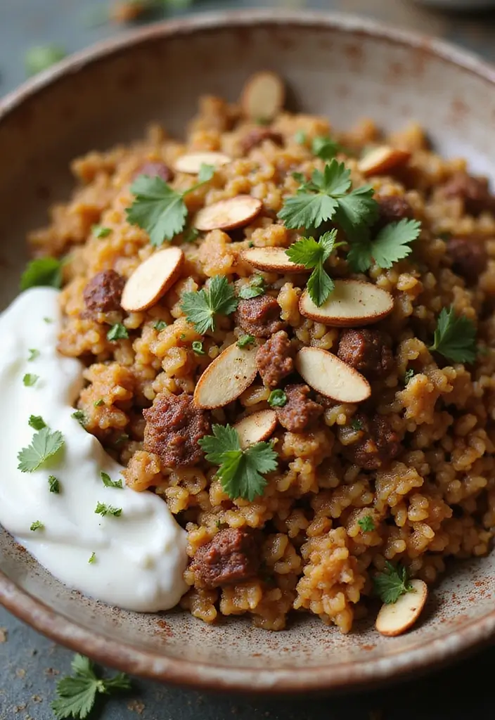 28 Ground Beef and Rice Recipes That Make Dinner Easy - 17. Ground Beef and Rice Pilaf