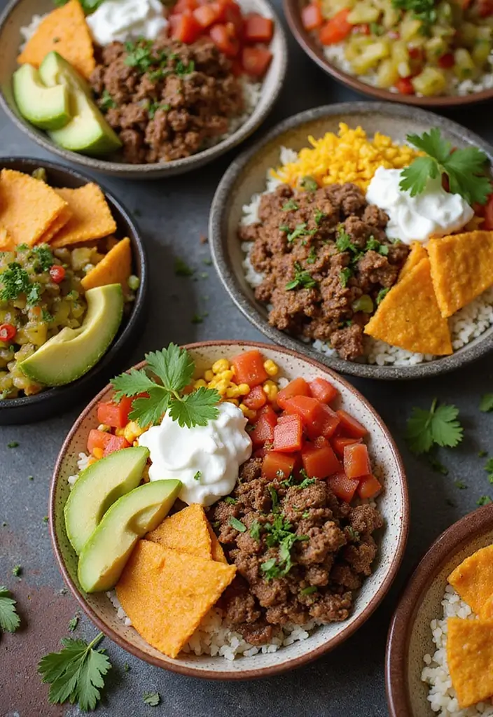 28 Ground Beef and Rice Recipes That Make Dinner Easy - 28. Ground Beef and Rice Burrito Bowls