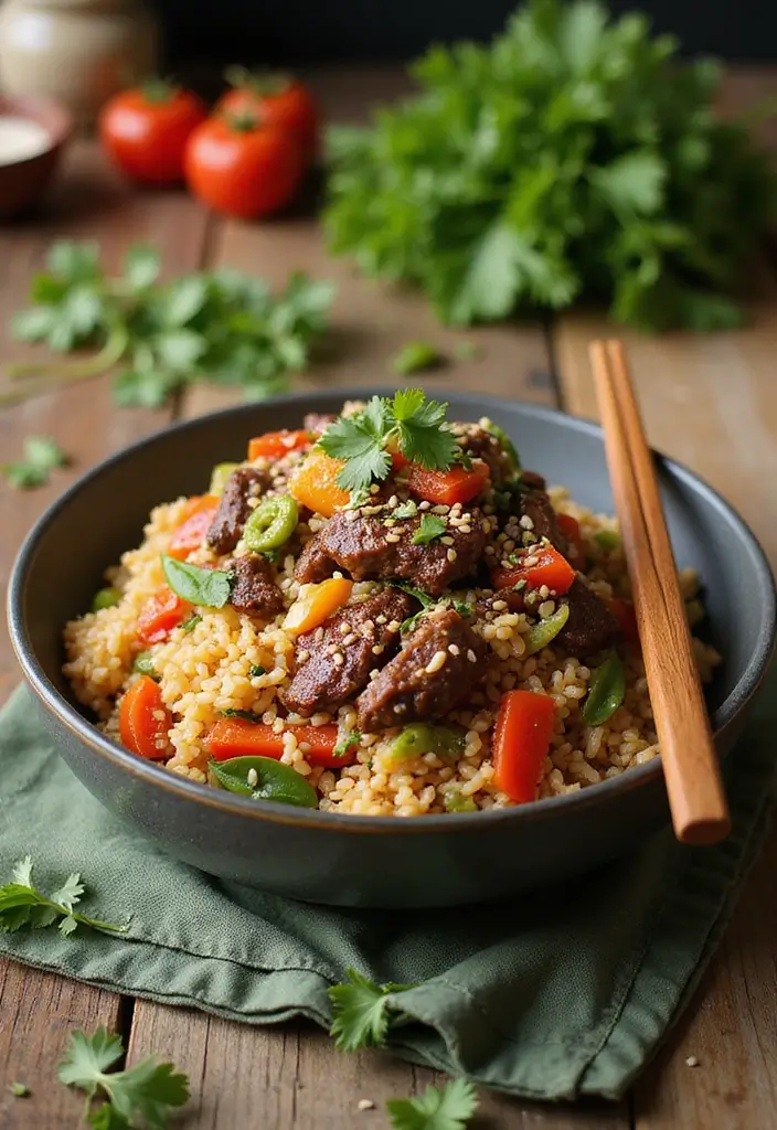 28 Ground Beef and Rice Recipes That Make Dinner Easy - 5. Asian Beef Fried Rice
