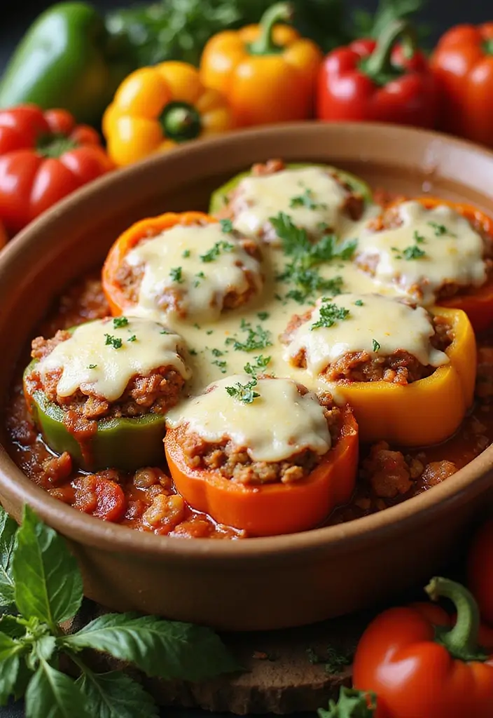 28 Ground Beef and Rice Recipes That Make Dinner Easy - 8. Stuffed Bell Pepper Casserole