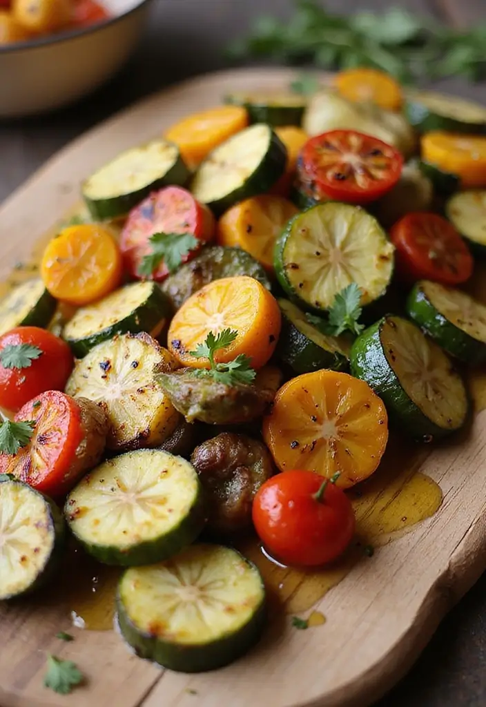 28 Healthy Dinner Recipes for Picky Eaters the Whole Family Will Enjoy - 21. Garlic and Herb Roasted Vegetables