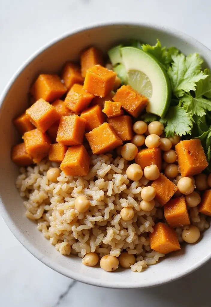 28 Healthy Dinner Recipes for Picky Eaters the Whole Family Will Enjoy - 26. Sweet Potato and Chickpea Buddha Bowl
