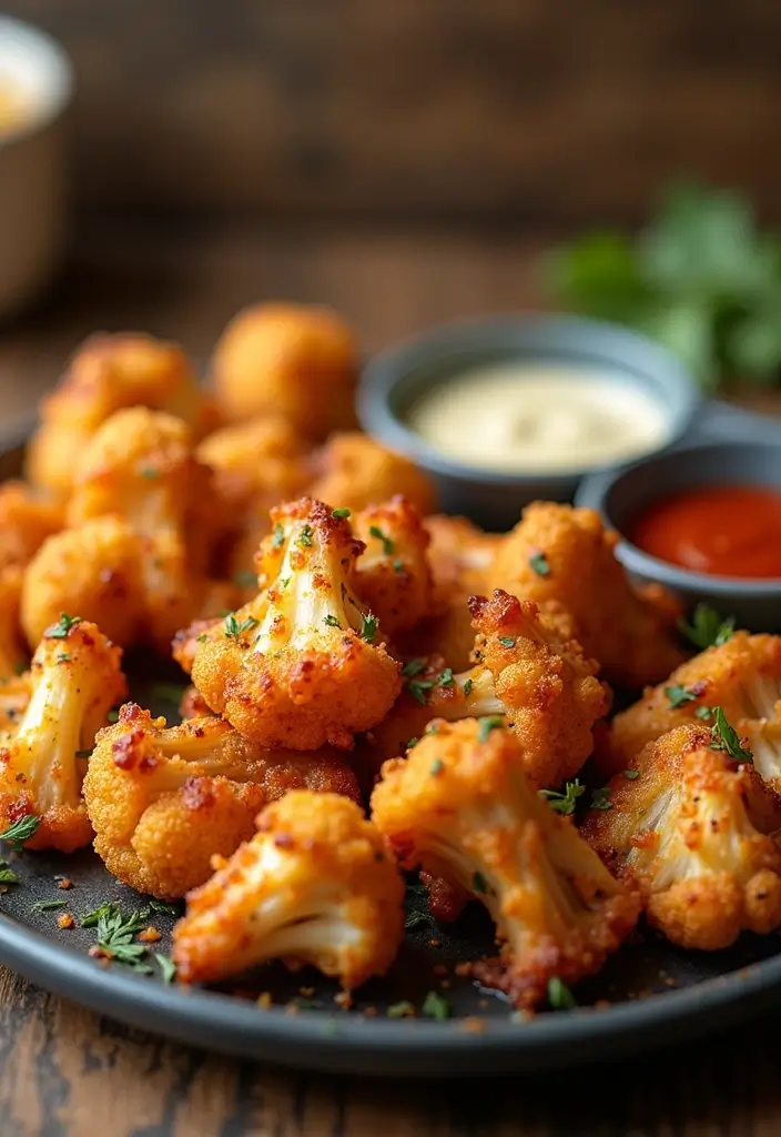 28 Healthy Dinner Recipes for Picky Eaters the Whole Family Will Enjoy - 4. Baked Cauliflower Wings