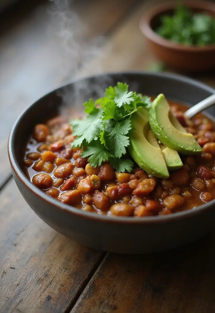 28 Healthy Dinner Recipes for Picky Eaters the Whole Family Will Enjoy - 6. Veggie-Packed Lentil Chili