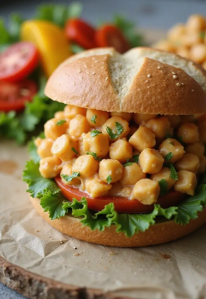28 Healthy Dinner Recipes for Picky Eaters the Whole Family Will Enjoy - 9. Chickpea Salad Sandwiches