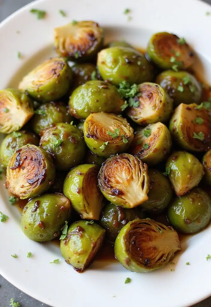 28 Healthy Dinner Recipes for Two That Are Quick and Easy - 10. Balsamic Glazed Brussels Sprouts